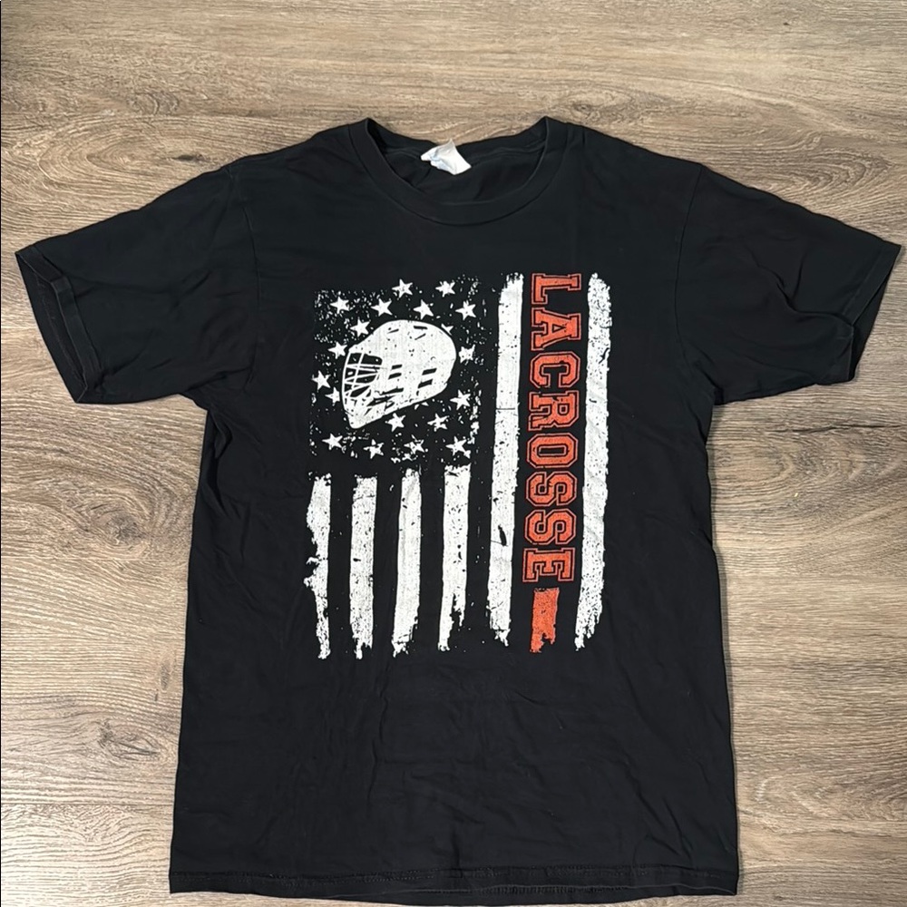 Black Lacrosse Graphic T-Shirt